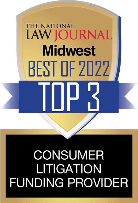 The National Law Journal Midwest Best of 2022 Top 3 Consumer Litigation Funding Provider