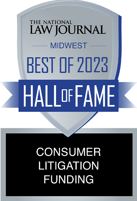 The National Law Journal Midwest Best of 2023 Hall of Fame Consumer Litigation Funding
