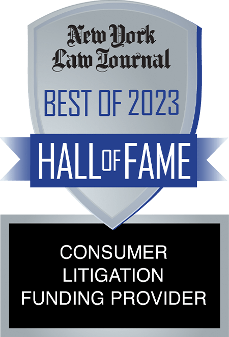 New York Law Journal Best of 2023 Hall of Fame Consumer Litigation Funding Provider